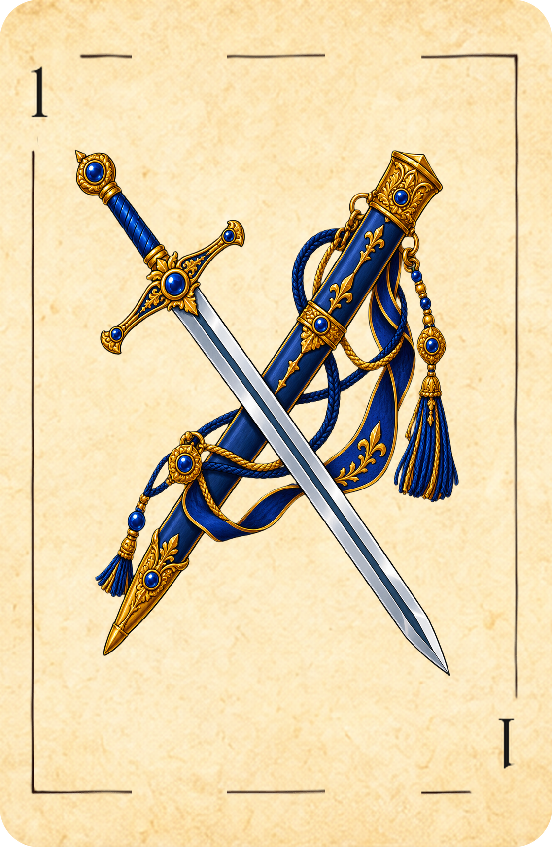 As de Espadas de la baraja oficial de Escobita
