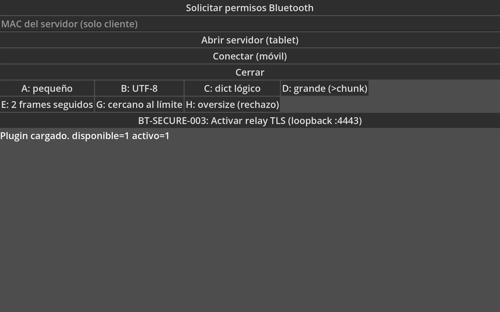 Prototipo técnico inicial de Bluetooth para Escobita